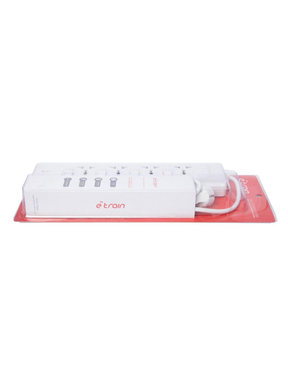 E-train PS077 Power Strip White اي ترين ابيض