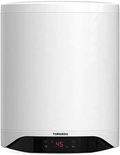 Tornado Electric Water Heater 40 Liters, Enamel, Digital, White: TEEE-40DW