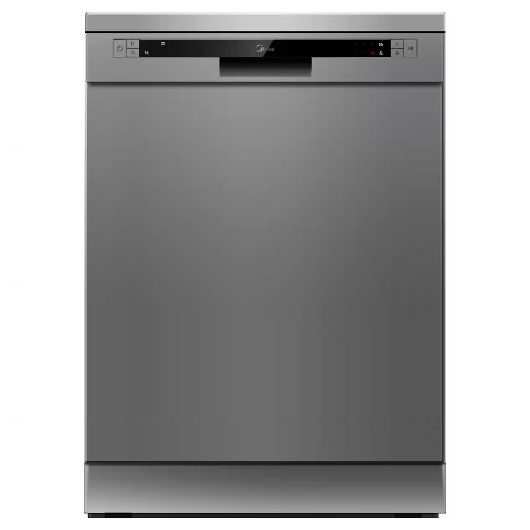 Midea dishwasher, 13 persons, 60 cm, digital silver, 6 programs - wqp135201cs